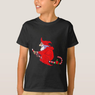 Santa Witch Candy Cane Christmas Santa Hat Funny C T-Shirt