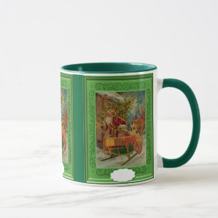 Santa with a sleigh mug