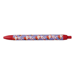 Santa with Candy Canes Christmas Pen