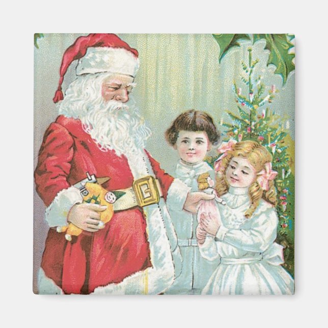 Santa With Children Magnet (Front)