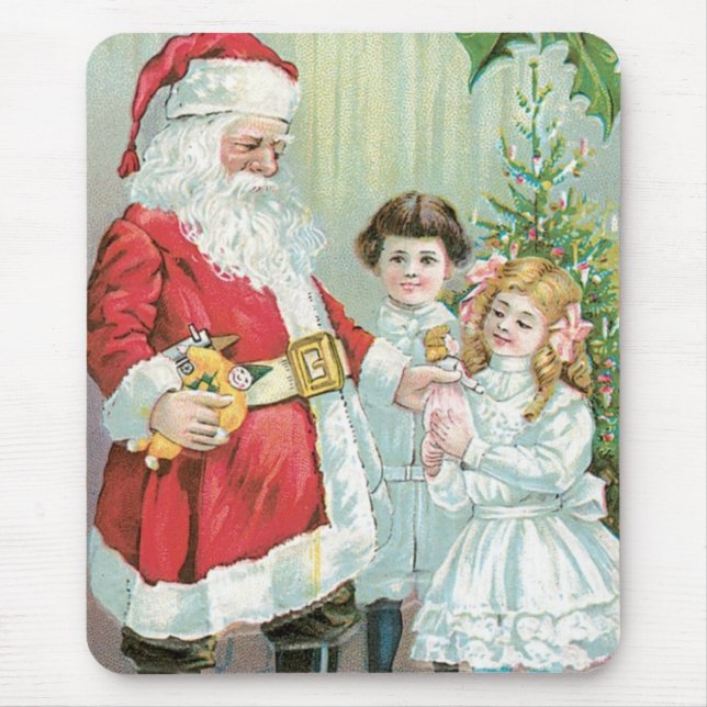 Santa With Children Mouse Pad (Front)