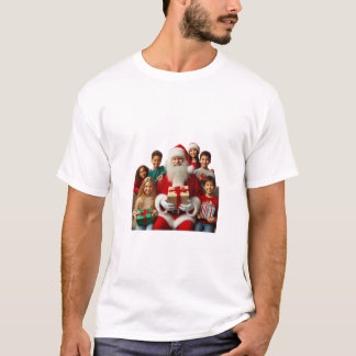 Santa with children T shirts