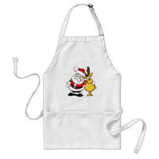 Santa With Deer Standard Apron