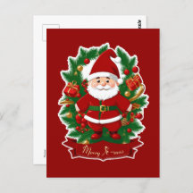 Santa with fir branches