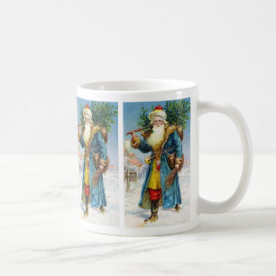 Santa with Fir Tree Coffee Mug
