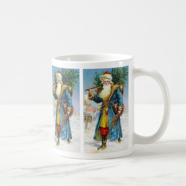 Santa with Fir Tree Coffee Mug (Right)