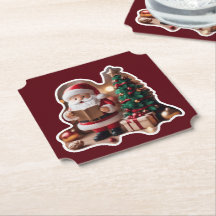 Santa with fir tree in 3D