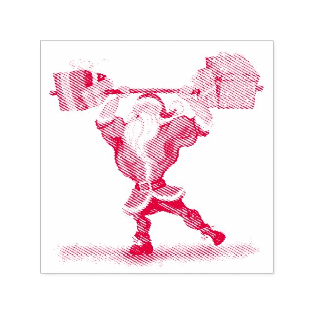 Santa with Gift Funny Christmas Self-inking Stamp (Design)