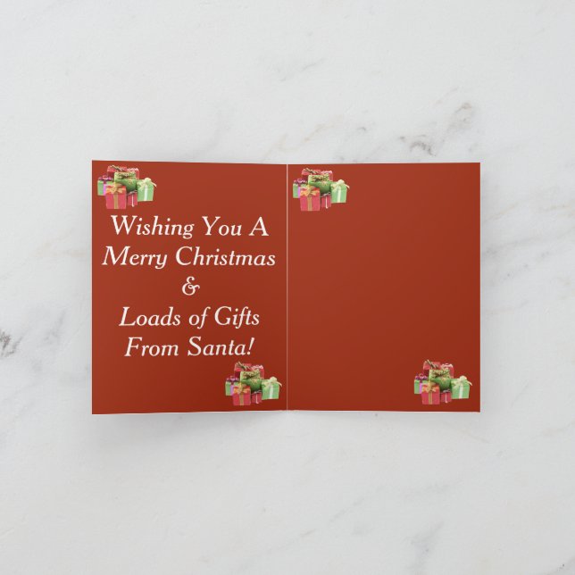 Santa With Gifts Cards Folded Cards (Inside)