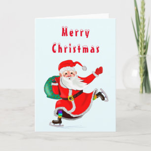 Santa with Gifts Christmas Card - Customisable