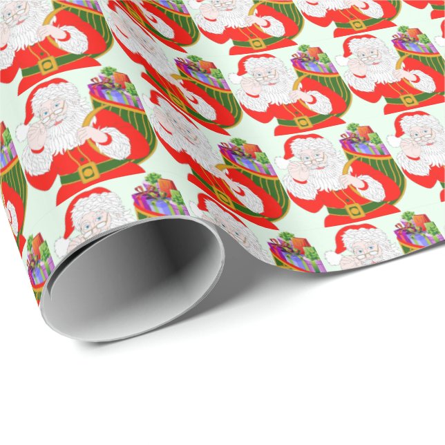 Santa with his Bag Wrapping Paper (Roll Corner)