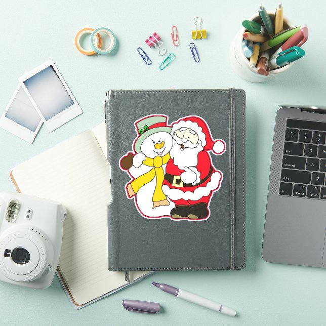 SANTA WITH ICE MAN AT CHRISTMAS. HO! HO! HO! (iPad Cover)
