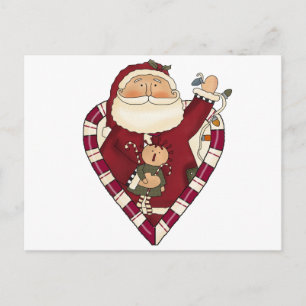 Santa With Ragdoll Tshirts and Gifts Holiday Postcard