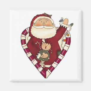 Santa With Ragdoll Tshirts and Gifts Magnet