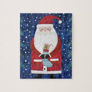 Santa with Stocking Jigsaw Puzzle