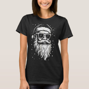 Santa With Sungles Christmas Xmas For Men Boys  T-Shirt