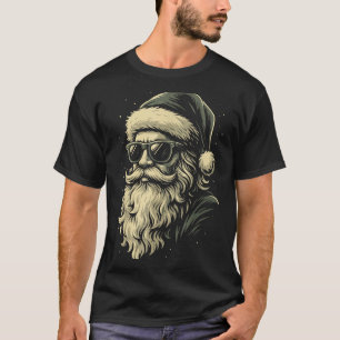 Santa With Sungles Christmas Xmas For Men Boys T-Shirt