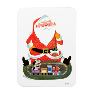 Santa with Train Magnet
