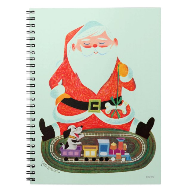 Santa with Train Spiral Notebook (Front)