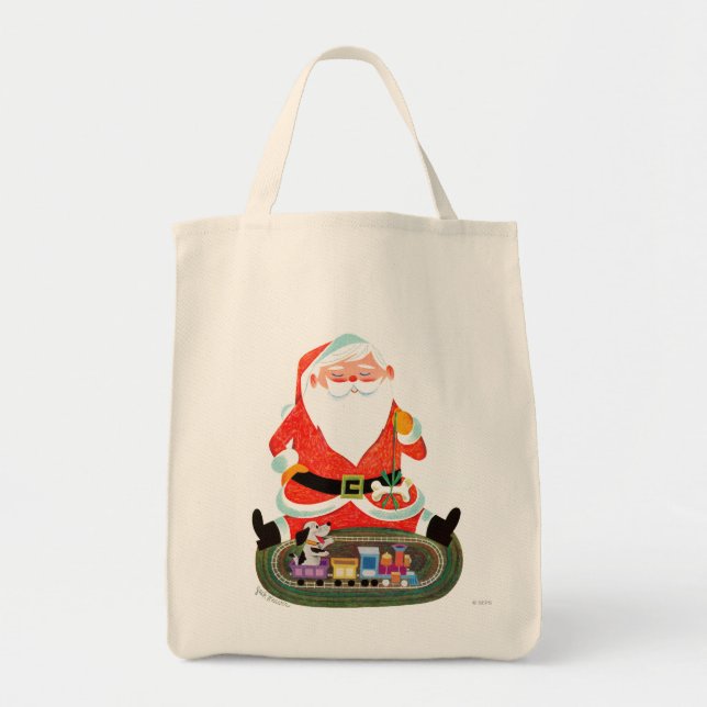 Santa with Train Tote Bag (Front)