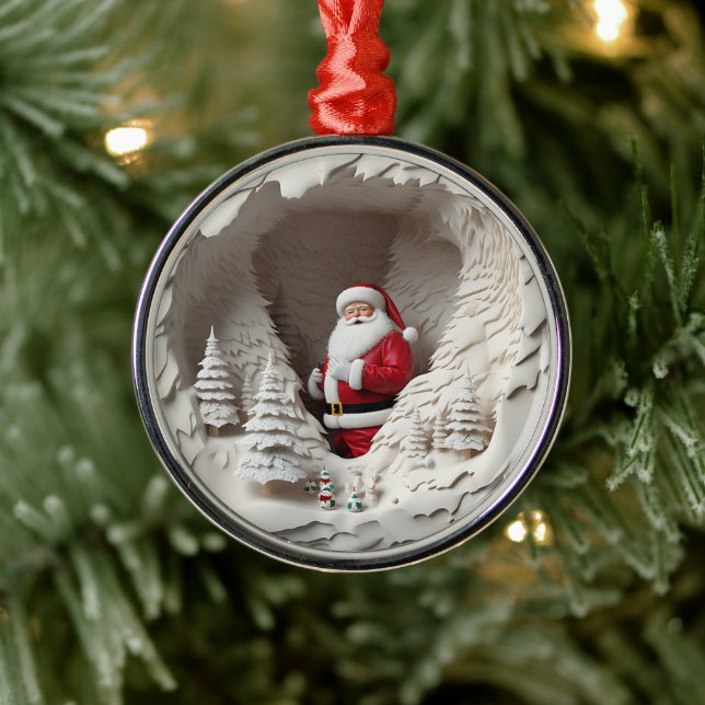 Santa Wonderland Metal Tree Decoration (Tree)