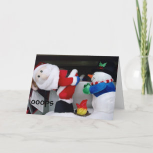 SANTA - WORK IS DONE & READY TO CELEBRATE HOLIDAY CARD