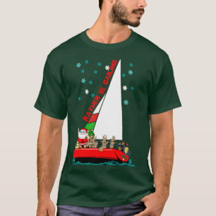 Santa Would Rather Be Sailing at Christmas T-Shirt