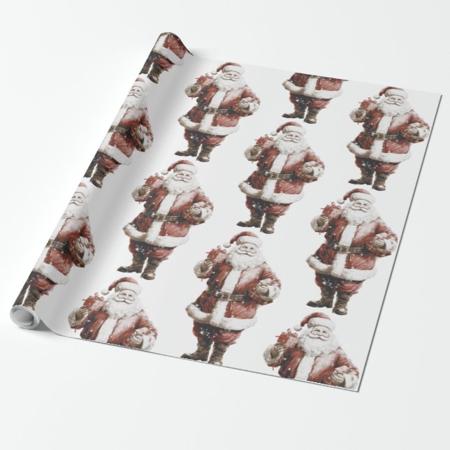 Santa Wrapping Paper (Unrolled)