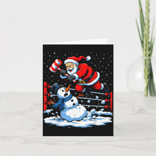 Santa Xmas Snow Lights Wrestling Funny Wrestling C Card