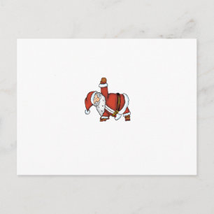Santa Yoga - Christmas Design with a Yoga Santa Holiday Postcard