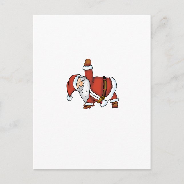 Santa Yoga - Christmas Design with a Yoga Santa Holiday Postcard (Front)