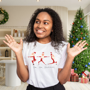 Santa Yoga Tee   Christmas T-Shirt