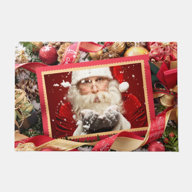 Santa / YOUR PHOTO custom door mats (Front)
