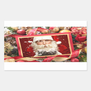 Santa / YOUR PHOTO custom Holiday stickers