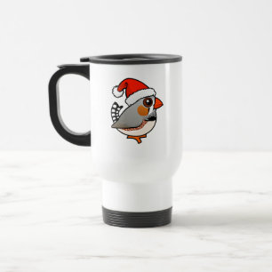 Santa Zebra Finch Travel Mug