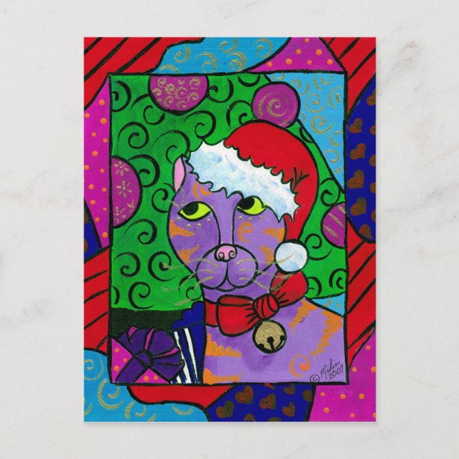 SantaCat Holiday Postcard (Front)