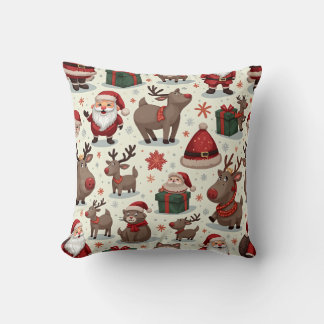 SantaClaus and Rudolph Pillow Cushion