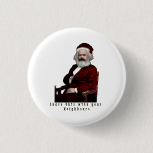 SantaKarl MarXmas 3 Cm Round Badge
