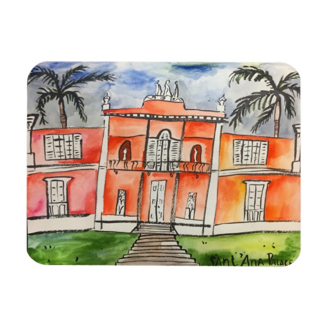 Sant'Ana Palace Azores Ponta Delgalda São Miguel Magnet (Horizontal)