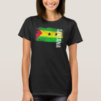 Santana So Tom And Prncipe Flag For Men Women Kids T-Shirt