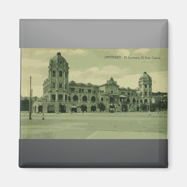 Santander . Ei Sardinero. Ei Gran Casino, Vintage Magnet (Front)