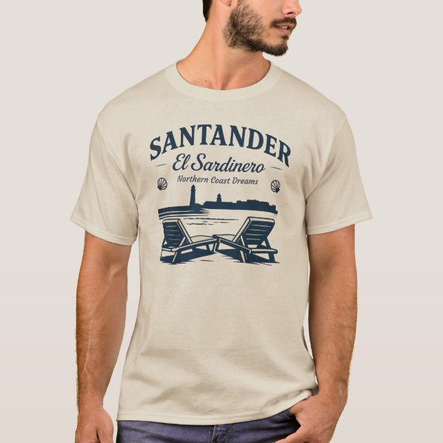 Santander El Sardinero Beach Northern Coast Dreams T-Shirt (Front)