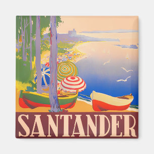 Santander Spain vintage travel Magnet