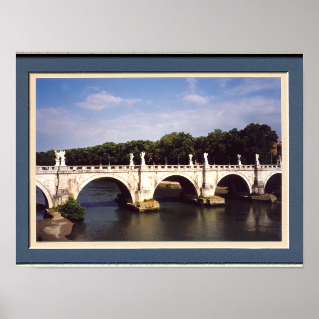 Sant'Angelo Bridge Rome framed Poster (Front)