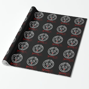 Santanist Pentagram Christmas Design Wrapping Paper