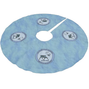 Santa's 1st Polar Airlift Sqdn - Subdued Brushed Polyester Tree Skirt