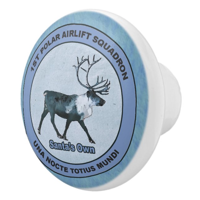 Santa's 1st Polar Airlift Sqdn - Subdued Ceramic Knob (Right)