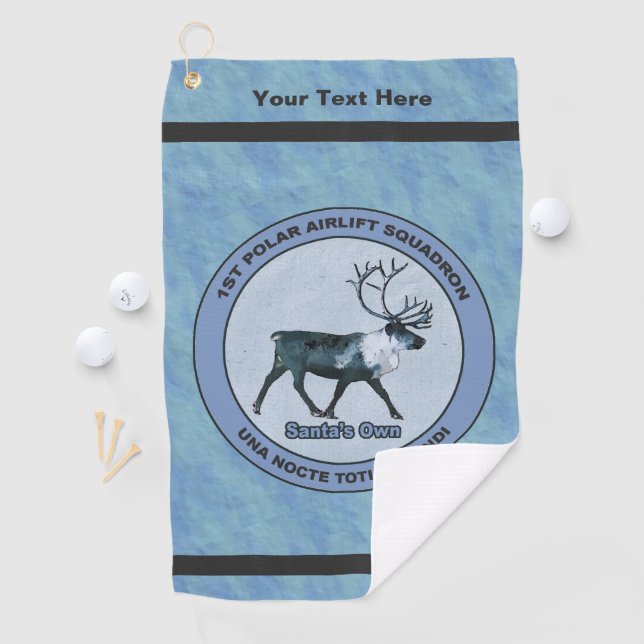 Santa's 1st Polar Airlift Sqdn - Subdued Golf Towel (InSitu)