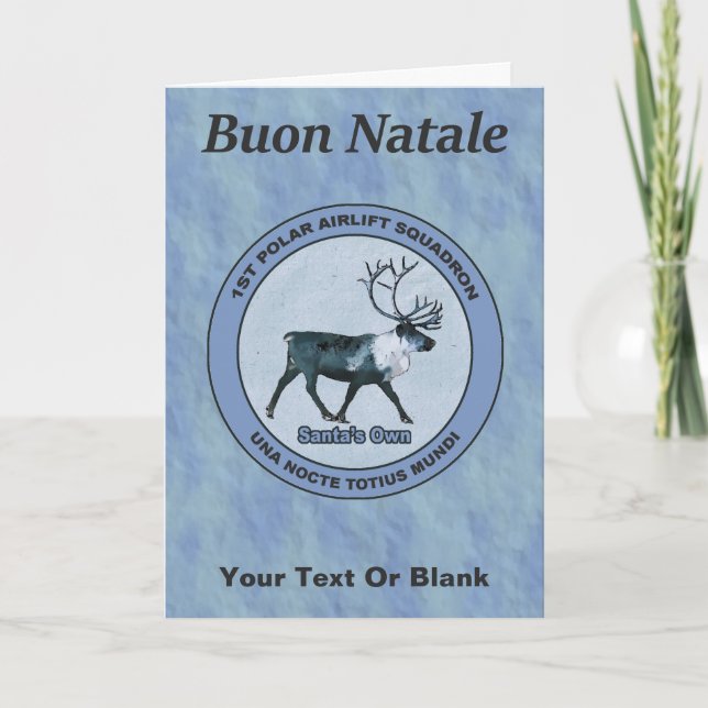 Santa's 1st Polar Airlift Sqdn - Subdued Holiday Card (Front)