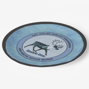Santa's 1st Polar Airlift Sqdn - Subdued Paper Plate